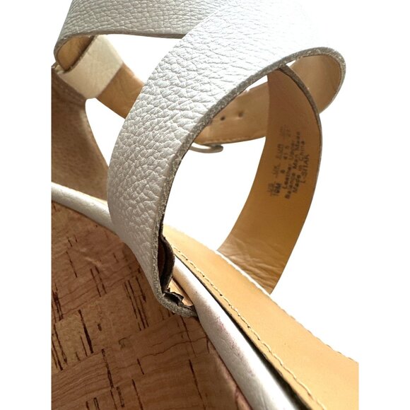 Franco Sarto White Wedges SITAR Leather Strap
Sandals Cork Heel Ankle Strap 10 - Picture 5 of 10